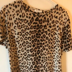 Animal print silk t shirt size S
